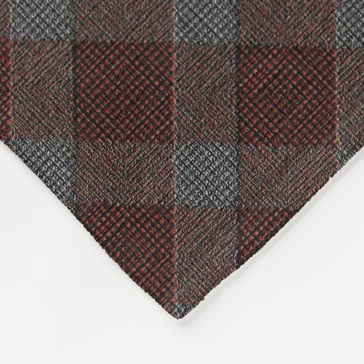 Marrom-kruistaarkleurige vlecht met lichte grijze  fleece deken (Hoek)