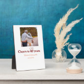 Marron boog viert 40 jaar trouwdag  fotoplaat (Zijkant)