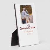 Marron boog viert 40 jaar trouwdag  fotoplaat (Zijkant)