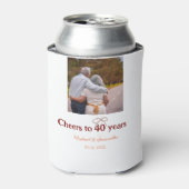 Marron buigt juichen voor 40-jarig huwelijk blikjeskoeler (Blikje Voorkant)