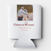 Marron buigt juichen voor 40-jarig huwelijk blikjeskoeler (Achterkant)