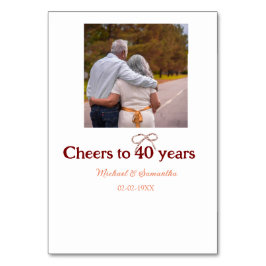 Marron buigt juichen voor 40-jarig huwelijk kaart