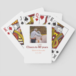 Marron buigt juichen voor 40-jarig huwelijk pokerkaarten