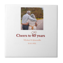 Marron buigt juichen voor 40-jarig huwelijk tegeltje