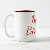 Marron cadeau tweekleurige koffiemok (Links)