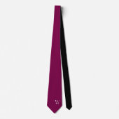 Marron Kleur Elegant Monogram + Naam Stropdas (Voorkant)