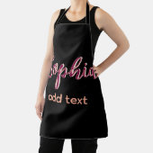 Marron Naam toevoegen Meisje Boss Tekst Zwart Eleg Schort (Insitu)