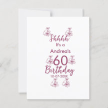 Marron witte mauve shhhh 60ste verjaardag bloemnaa