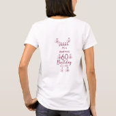 Marron witte mauve shhhh 60ste verjaardag bloemnaa t-shirt (Achterkant)