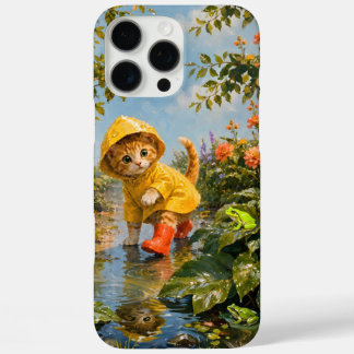 Marron Zomer Regenachtige Dag Kitten Phonehoesje iPhone 16 Pro Max Hoesje