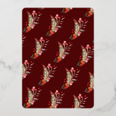 Marroon Merriest Kerstmis Kalligrafie Een foto Folie Feestdagenkaart (Achterkant)