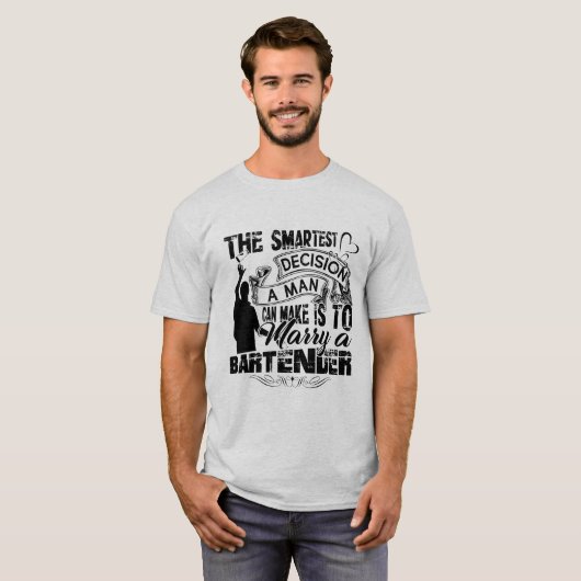Marry A Bartender T shirt (Voorkant volledig)