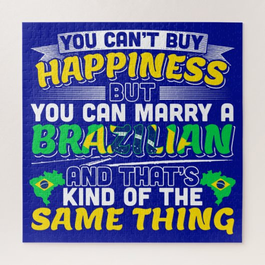 Marry a Brazililian - Brazilië Happiness Legpuzzel (Verticaal)