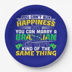 Marry a Brazililian - Brazilië Happiness Papieren Bordje