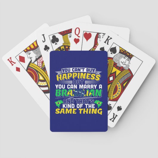 Marry a Brazililian - Brazilië Happiness Pokerkaarten (Achterkant)