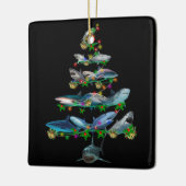 Marry Chrismas shark Keramisch Ornament (Links)