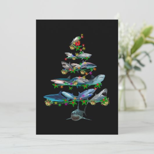 Marry Chrismas shark Save The Date (Staand voorkant)