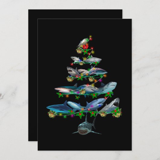 Marry Chrismas shark Save The Date (Voorkant / Achterkant)