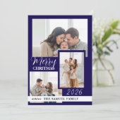 Marry Christmas Holiday Photo Card (Staand voorkant)