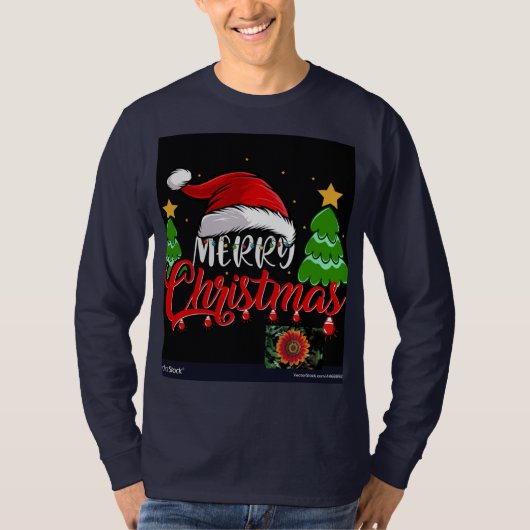 MARRY CHRISTMAS T SHIRT MANNEN CLASSIC (Voorkant)