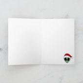 Marry Kerstmis Earthling Feestdagen Kaart (Binnen)