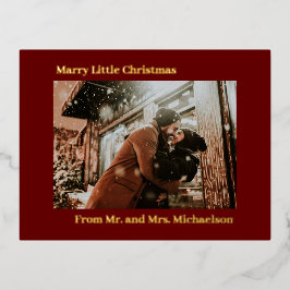 Marry Little KerstRed Folie Feestdagen Briefkaart