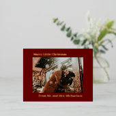 Marry Little KerstRed Folie Feestdagen Briefkaart (Staand Voorkant)