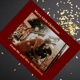 Marry Little KerstRed Folie Feestdagen Briefkaart