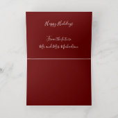 Marry Little KerstRed Folie Feestdagenkaart (Binnenlaag)