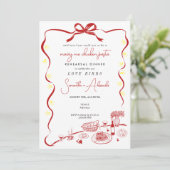 Marry Me Chicken Pasta R Wedding repetitie diner Kaart (Staand voorkant)