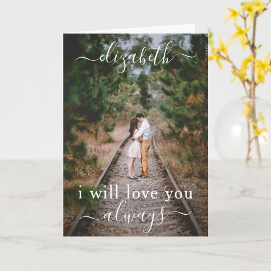 Marry Me Elegant 8 Photo Collage Marriage Voorstel Kaart (Gele Bloem)