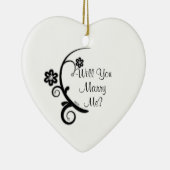 Marry Me Faux Diamond Flower Verloving Ornament (Rechts)
