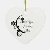 Marry Me Faux Diamond Flower Verloving Ornament (Voorkant)
