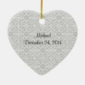 Marry Me Faux Diamond Flower Verloving Ornament (Achterkant)