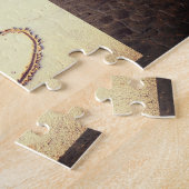 Marry Me Heart Initialen Beach huwelijksaanzoek Legpuzzel (Zijkant)