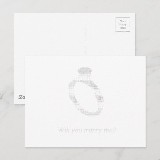 Marry me in ascii art briefkaart (Voorkant / Achterkant)