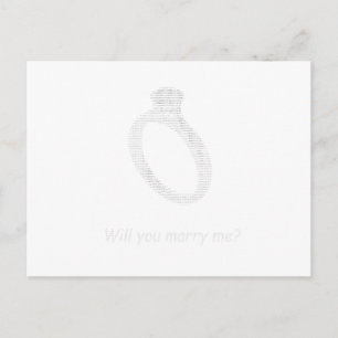Marry me in ascii art briefkaart