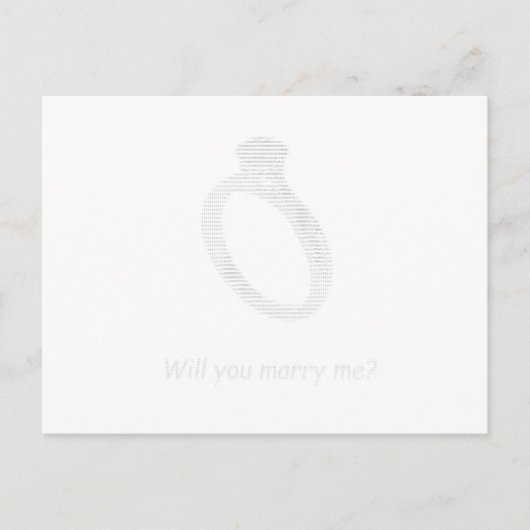 Marry me in ascii art briefkaart (Voorkant)