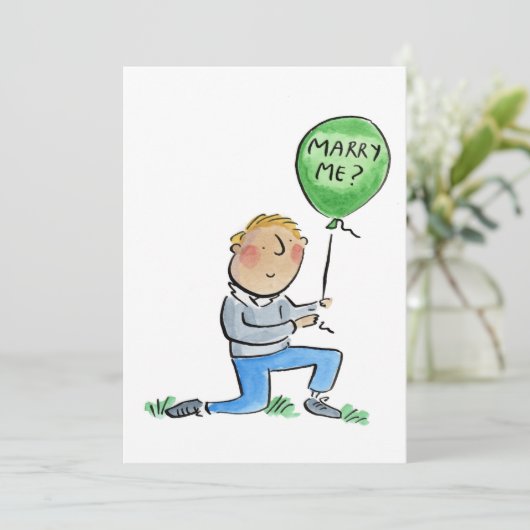 Marry me? kaart (Staand voorkant)