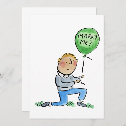 Marry me? kaart (Voorkant / Achterkant)