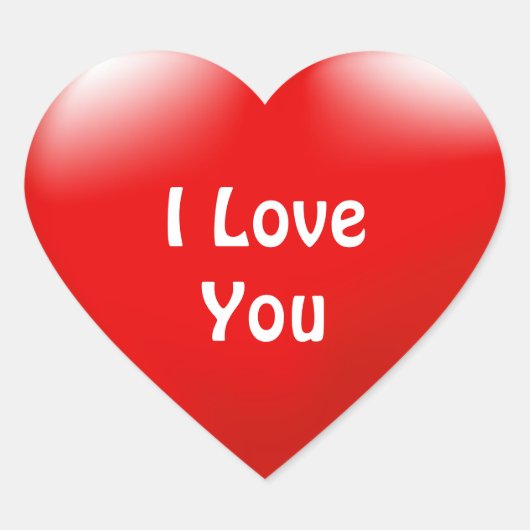 Marry Me Love You Red Heart proposal Sticker (Voorkant)