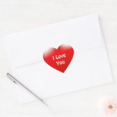 Marry Me Love You Red Heart proposal Sticker (Envelop)