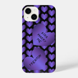Marry Me Marriage Voorstel Horen met Names iPhone 14 Hoesje