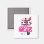 Marry Me Marriage Voorstel Magneet (Voorkant / Achterkant)