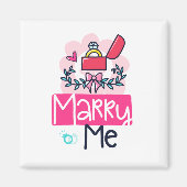 Marry Me Marriage Voorstel Magneet (Voorkant)