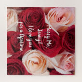Marry Me Marriage Voorstel Romantic Rozen Puzzle Legpuzzel (Horizontaal)