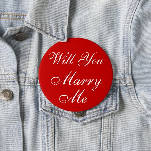 Marry Me Pin Ronde Button 4,0 Cm (In situ)
