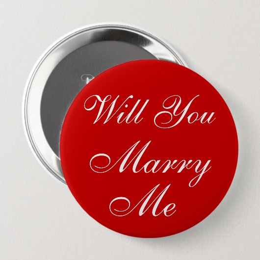Marry Me Pin Ronde Button 4,0 Cm (Voorkant /achterkant)