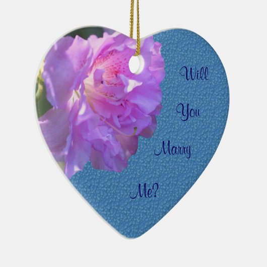 Marry Me Pink Azalea Verloving Ornament (Rechts)
