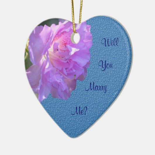 Marry Me Pink Azalea Verloving Ornament (Links)